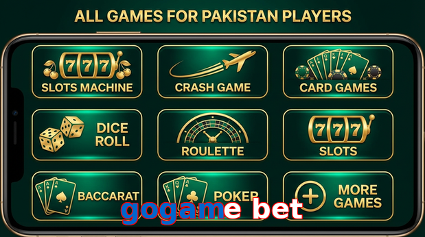 Main screen of Gogame Bet games page for PK players